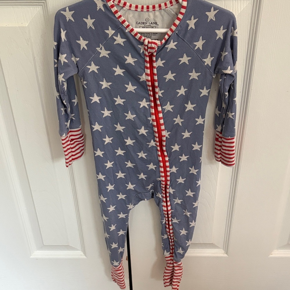 Caden Lane Bamboo Stars Stripes Sleeper